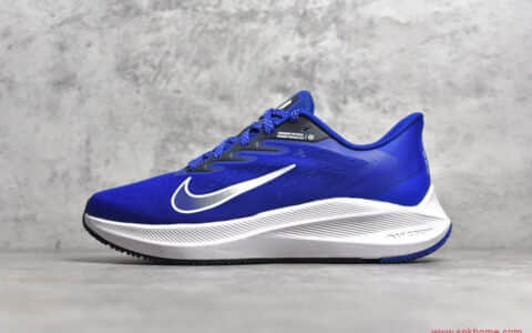 Nike Air Zoom Winflo 耐克登月7代白蓝跑鞋 耐克训练鞋 耐克登月跑鞋 货号：CJ0302-601