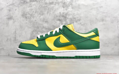 NIKE Dunk Low Brazil巴西 H12纯原版本耐克Dunk SB板鞋黄绿 货号：CU1727-700