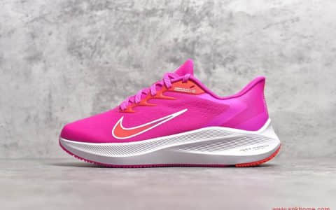 Nike Air Zoom Winflo 7代 新款耐克登月粉色跑鞋 货号：CJ0302-600