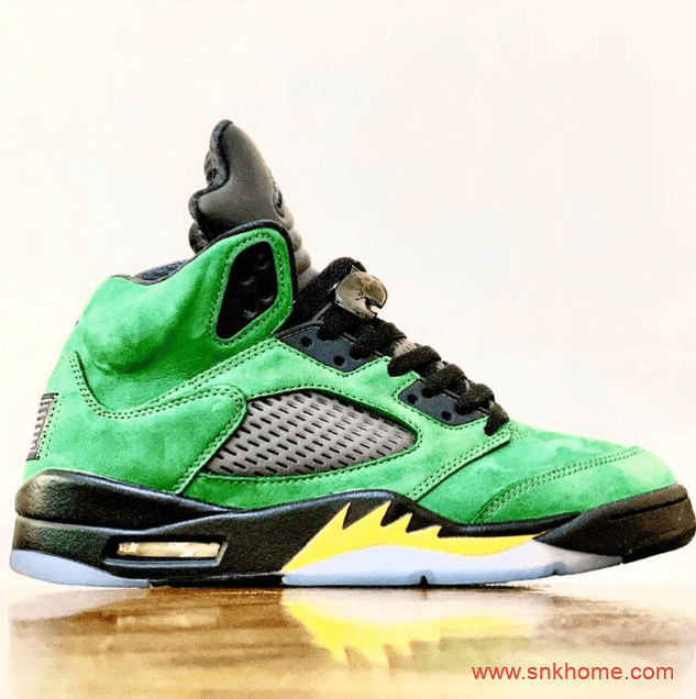 Air Jordan 5 SE “Oregon Ducks”  AJ5俄勒冈黑绿球鞋发售日期 货号：CK6631-307 