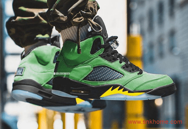 Air Jordan 5 SE “Oregon Ducks”  AJ5俄勒冈黑绿球鞋发售日期 货号：CK6631-307 