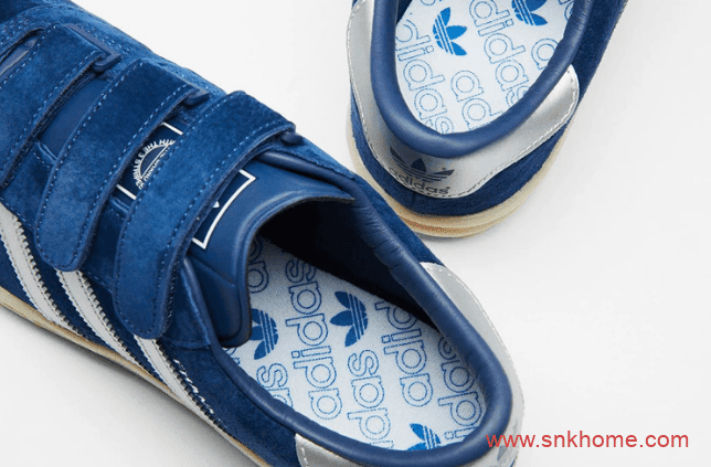 adidas Originals Frankfurt  阿迪达斯城市系列 阿迪达斯法拉克蓝色翻毛板鞋 货号：EF5788