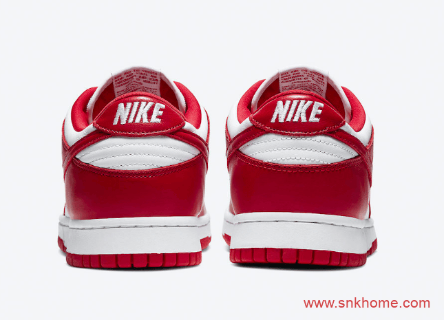 Nike Dunk Low SP “University Red”  耐克Dunk经典白红板鞋下周发售 货号：CU1727-100