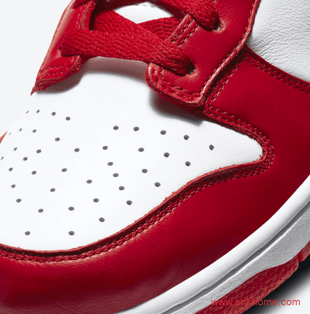 Nike Dunk Low SP “University Red”  耐克Dunk经典白红板鞋下周发售 货号：CU1727-100