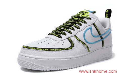 Nike Air Force 1'07 Low “World Wide”  耐克空军弹幕花纹荔枝皮发售价格 货号：CK7213-100