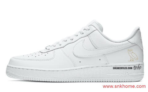 OVO x Nike Air Force 1 Low  耐克空军一号纯白OVO联名款终于回归 货号：DA3825-100