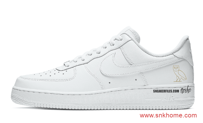 OVO x Nike Air Force 1 Low  耐克空军一号纯白OVO联名款终于回归 货号：DA3825-100