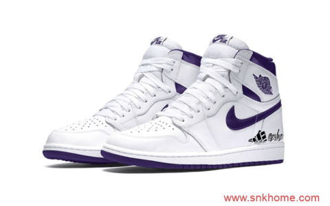 Air Jordan 1 WMNS “Court Purple”  AJ1白色实物图首次曝光 货号：CD0461-151