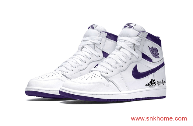 Air Jordan 1 WMNS “Court Purple”  AJ1白色实物图首次曝光 货号：CD0461-151