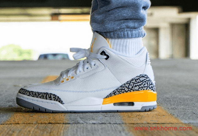 Air Jordan 3 WMNS “Laser Orange”  白橙AJ3OG版本 AJ3新配色上脚图发售日期 货号：CK9246-108