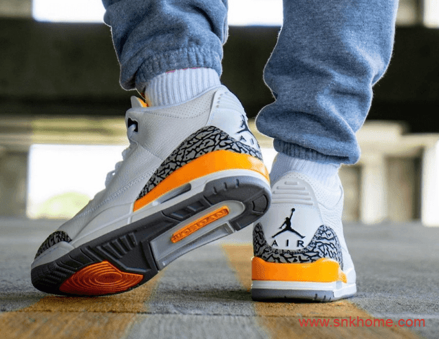 Air Jordan 3 WMNS “Laser Orange”  白橙AJ3OG版本 AJ3新配色上脚图发售日期 货号：CK9246-108