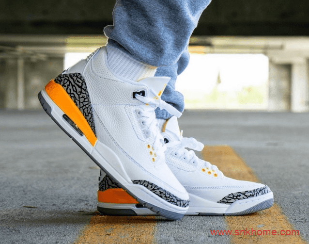 Air Jordan 3 WMNS “Laser Orange”  白橙AJ3OG版本 AJ3新配色上脚图发售日期 货号：CK9246-108