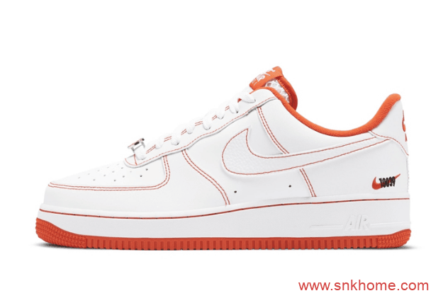 Nike Air Force 1 Low EMB 耐克空军特殊白橙配色 致敬接球圣地 货号：CT2585-100