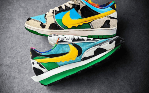 sacai x Nike 冰淇淋配色实物图曝光 Ben & Jerry’s x Nike Dunk SB联名系列不要太火