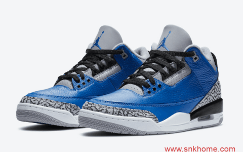 Air Jordan 3 “Varsity Royal” AJ3皇家蓝配色 AJ3爆裂纹发售日期货号：CT8532-400