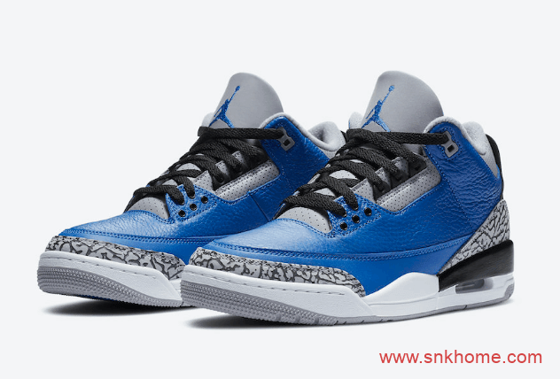 Air Jordan 3 “Varsity Royal” AJ3皇家蓝配色 AJ3爆裂纹发售日期货号：CT8532-400