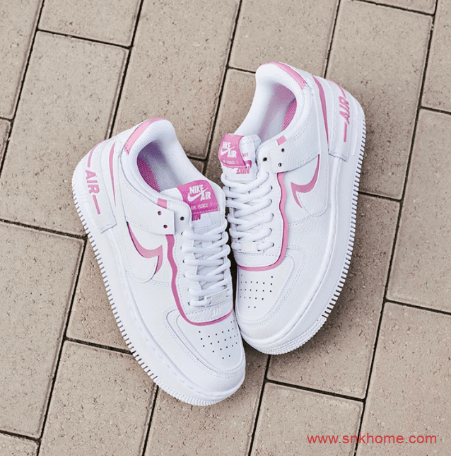 Nike Air Force 1 “Shadow” WMNS 耐克空军一号马卡龙女神白粉配色潮鞋美图 货号：CI0919-102