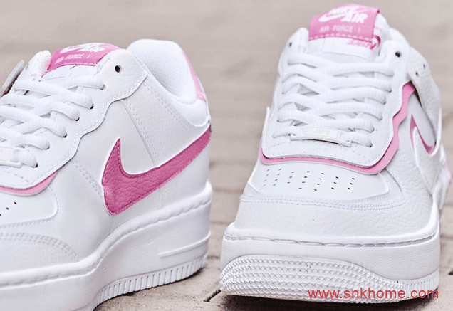 Nike Air Force 1 “Shadow” WMNS 耐克空军一号马卡龙女神白粉配色潮鞋美图 货号：CI0919-102