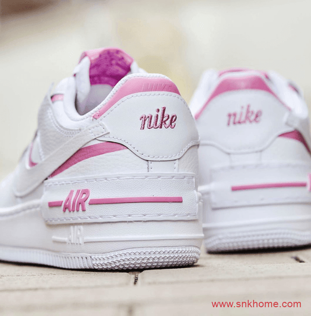 Nike Air Force 1 “Shadow” WMNS 耐克空军一号马卡龙女神白粉配色潮鞋美图 货号：CI0919-102