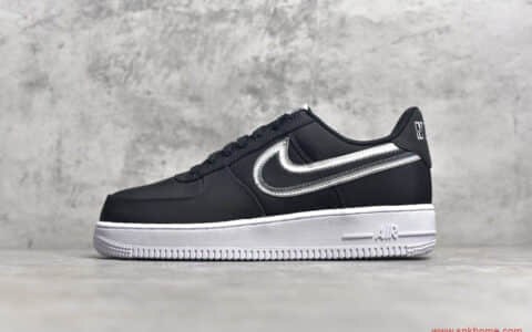 纯原版本耐克空军一号黑白配色 Nike Air Force 1 Low "Reverse Stitch" 货号：CD0886-001