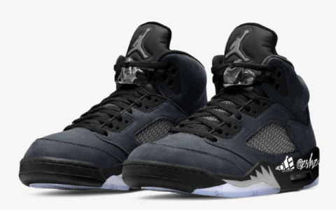 Air Jordan 5 “Anthracite”  AJ5黑色翻毛皮球鞋发售价格 AJ5黑色官图释出 货号：DB0731-001