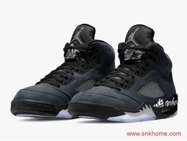 Air Jordan 5 “Anthracite”  AJ5黑色翻毛皮球鞋发售价格 AJ5黑色官图释出 货号：DB0731-001