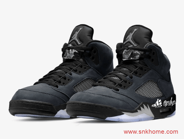 Air Jordan 5 “Anthracite”  AJ5黑色翻毛皮球鞋发售价格 AJ5黑色官图释出 货号：DB0731-001