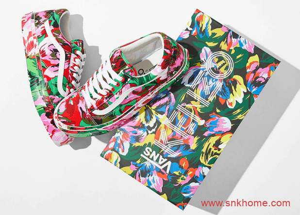 KENZO x Vans 联名 万斯花卉三个系列 高低帮都有 万斯Old Skool 万斯Sk8-Hi