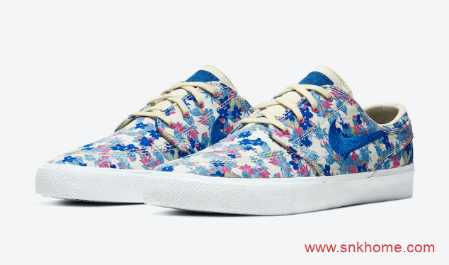 NIEK SB Stefan Janoski 耐克SB低帮清新花卉板鞋新配色 耐克Zoom低帮滑板鞋