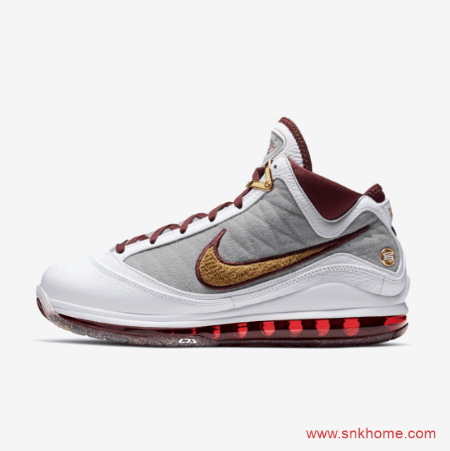 Nike LeBron 7 QS“ MVP” 詹姆斯克利夫兰骑士主场配色经典白红 詹姆斯七代战靴复刻 货号： CZ8915-100