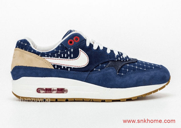 DENHAM x Nike Air Max 1 耐克经典MAX1气垫联名款发售日期 货号：CW7603-400