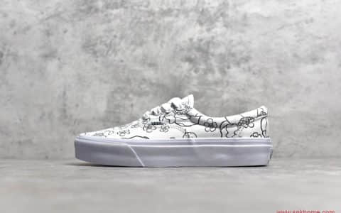 Vans 经典系列Era帆布鞋 U-Color格纹 万斯DIY白色一脚蹬帆布鞋 货号：VN0A4U391UG