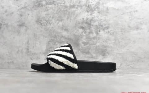 OFF-WHITE C/O VIRGIL ABLOH OW 夏季沙滩鞋OW黑白正品拖鞋