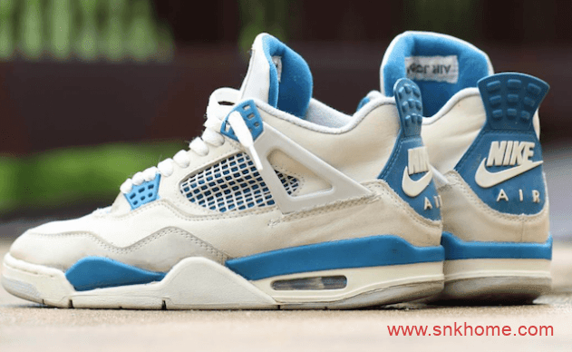 元年配色 AJ4白蓝OG配色 Air Jordan 4 OG “Military Blue”复刻AJ4白蓝球鞋回归