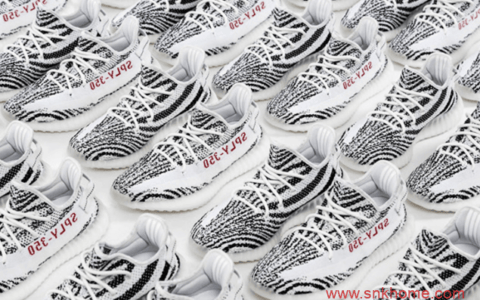 Yeezy Boost 350 V2白斑马复刻下周国内补货 货号：CP9654