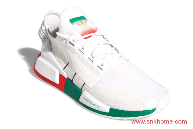 adidas NMD R1 V2 “Rio de Janeiro” 阿迪达斯NMD里约热内卢主题 阿迪达斯NMD白蓝黄绿渐变 货号：FY1255