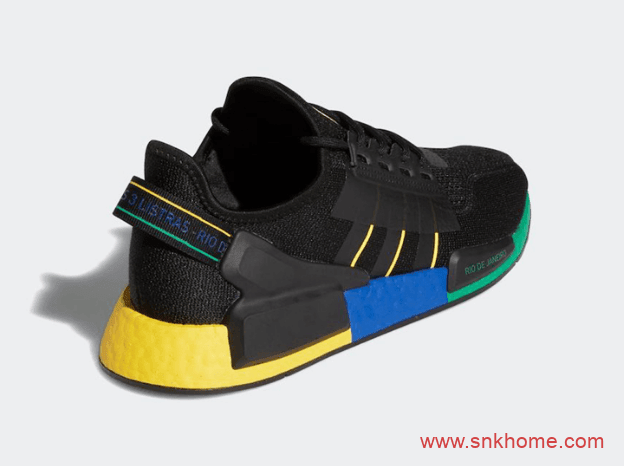 adidas NMD R1 V2 “Rio de Janeiro” 阿迪达斯NMD里约热内卢主题 阿迪达斯NMD白蓝黄绿渐变 货号：FY1255