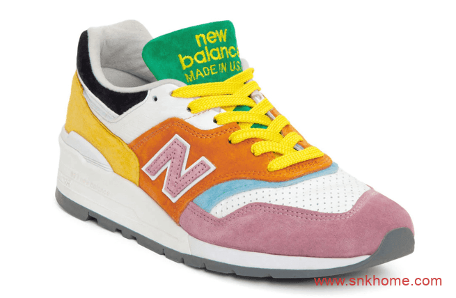 New Balance 997彩蛋 新百伦NB997多色拼接彩色跑鞋实物图