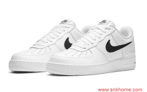 NIKE Air Force 1 耐克空军一号白色鞋面黑色碳板勾 耐克空军新款小白鞋新配色发售信息