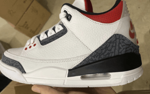 Air Jordan 3 SE “Denim” 新火焰红AJ3爆裂纹牛仔单宁面料实物图曝光 货号：CZ6431-100