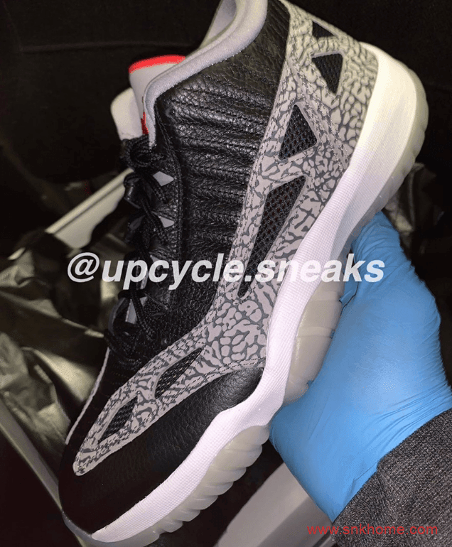 Air Jordan 11 Low IE “Black Cement” 爆裂纹AJ11黑水泥发售日期 货号：919712-006