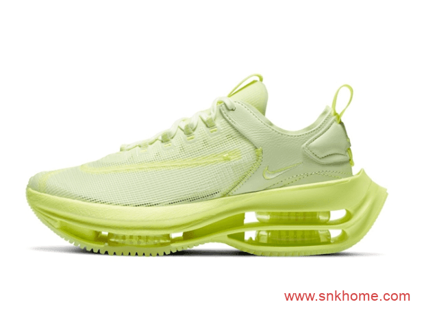 Nike Zoom Double Stacked "Barely Volt" 超级缓震跑鞋 耐克荧光黄双层气垫跑鞋发售日期 货号：CI0804-700