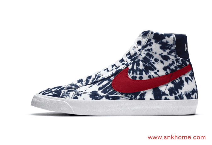 Nike Blazer Mid 耐克开拓者扎染风格滑板鞋官图释出 耐克经典滑板鞋系列