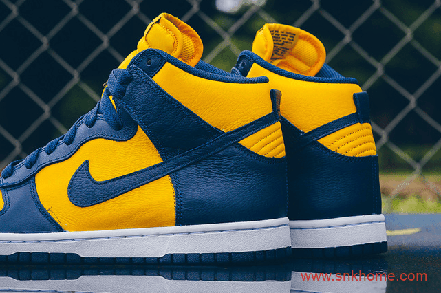 Nike Dunk High “Michigan” 耐克经典Dunk密西根高帮黄蓝配色发售日期 货号：CZ8149-700