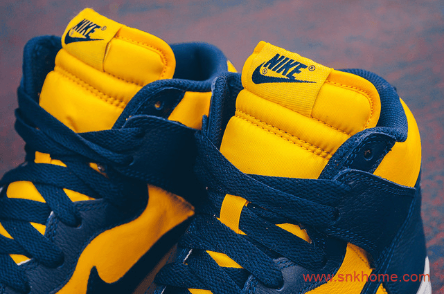 Nike Dunk High “Michigan” 耐克经典Dunk密西根高帮黄蓝配色发售日期 货号：CZ8149-700