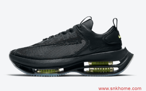 Nike Zoom Double Stacked “Black Volt” 耐克新款黑色双气垫缓震跑鞋发售价格 货号：CI0804-001