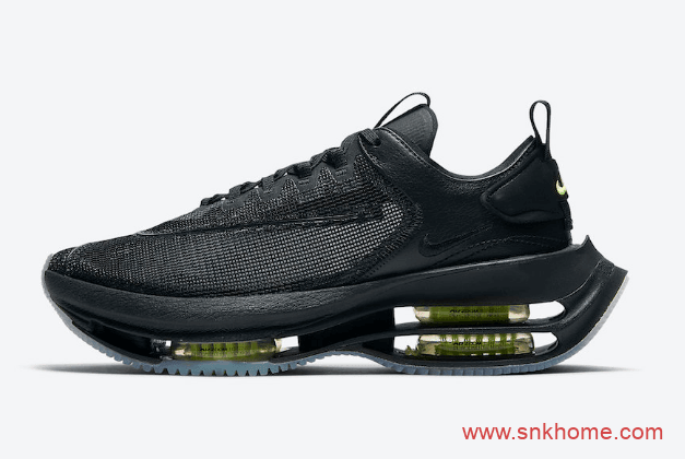 Nike Zoom Double Stacked “Black Volt” 耐克新款黑色双气垫缓震跑鞋发售价格 货号：CI0804-001