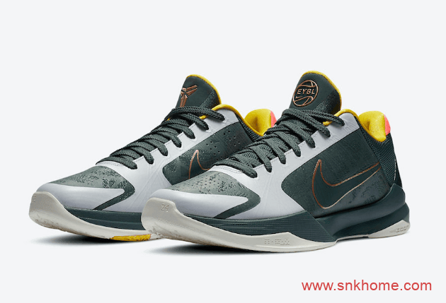 科比五代战靴新配色 Nike Kobe 5 Protro EYBL “Forest Green” 科比五代实战篮球鞋 货号：CD4991-300