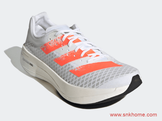 adidas adizero adios Pro 阿迪达斯全新碳板跑鞋白橙配色发售日期 货号：FX1765
