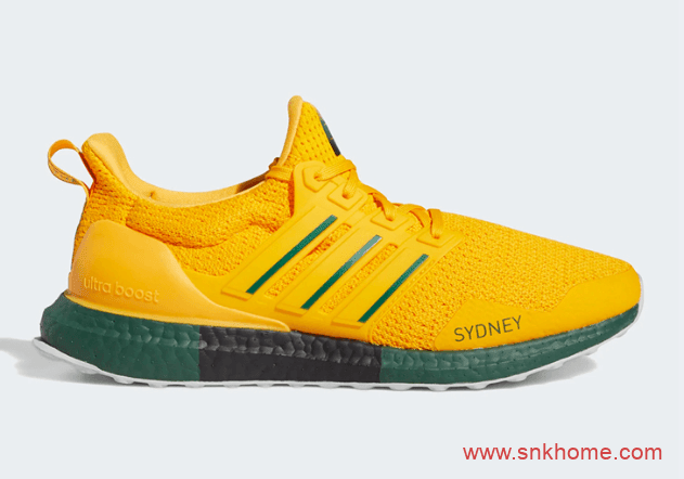 阿迪达斯UB黄绿跑鞋 adidas Ultra Boost DNA “Sydney” 阿迪达斯城市限定悉尼配色官图 货号：FY2897